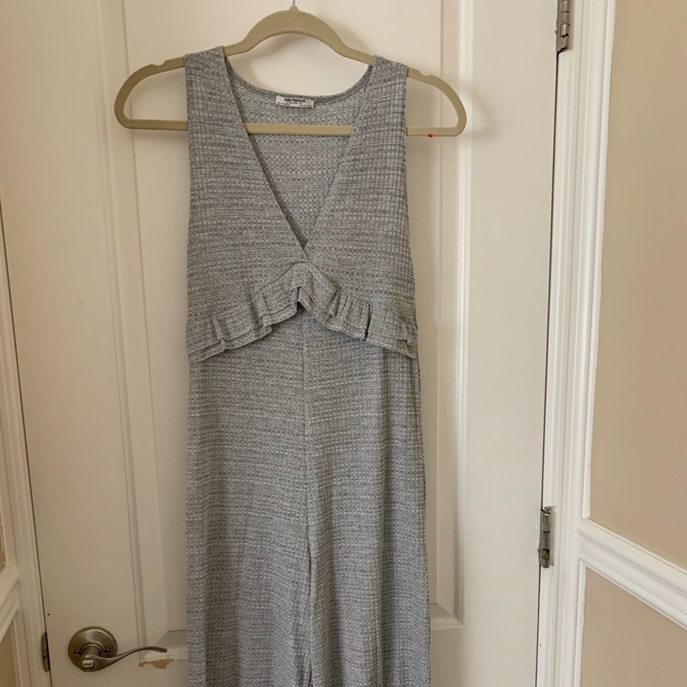 Zara light gray jumpsuit